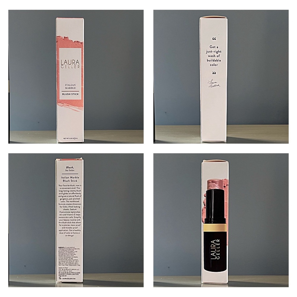 NIB Laura Geller Pink Cream Blush Italian Marble Blush Stick Pink Fiore - Picture 5 of 10